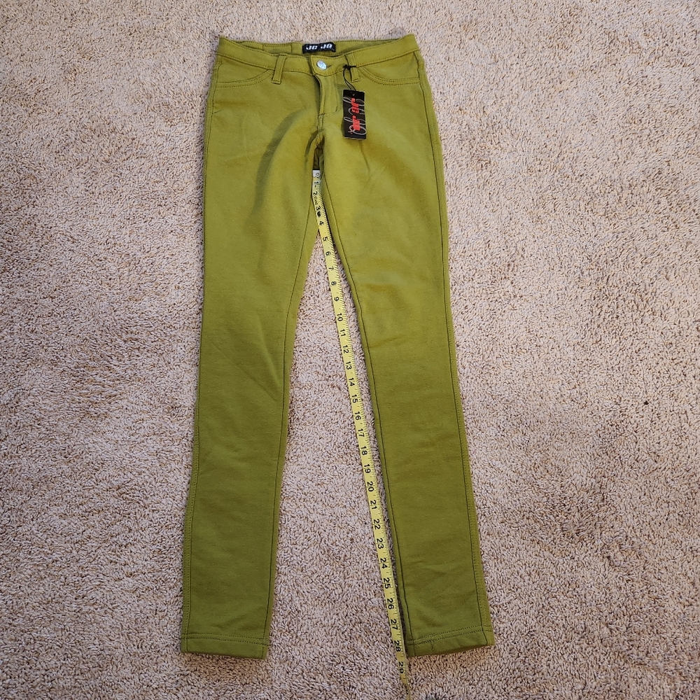 JC JO Lime Green Stretch Pants Jeans Size Small - Picture 5 of 7